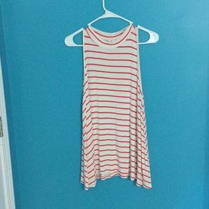 Long striped tank top